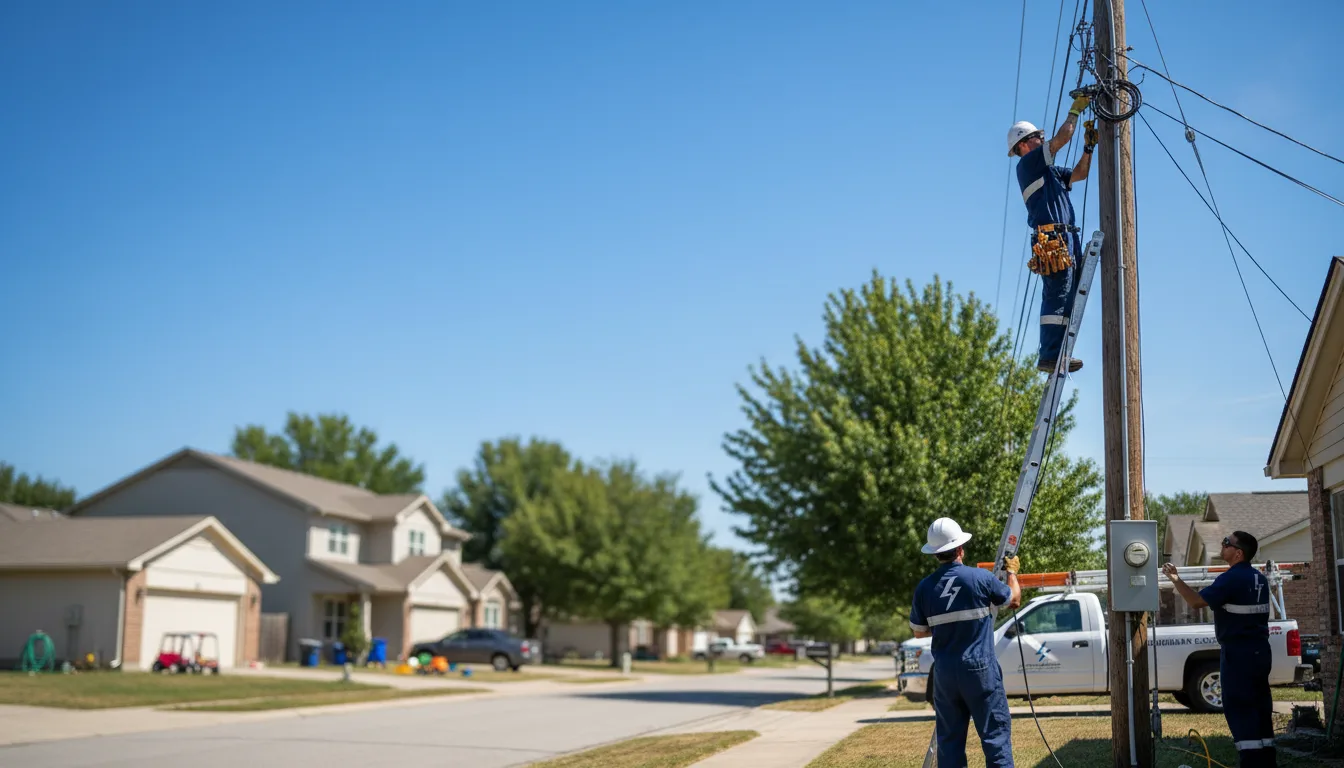 Residential electrician providing installation services in Tolar, TX